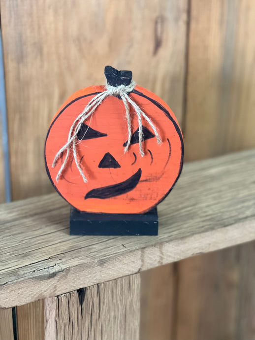Small wooden pumpkin