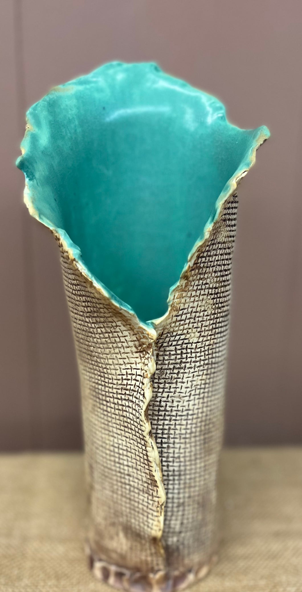 Wrapped Calla Lily Vase  ( Med )