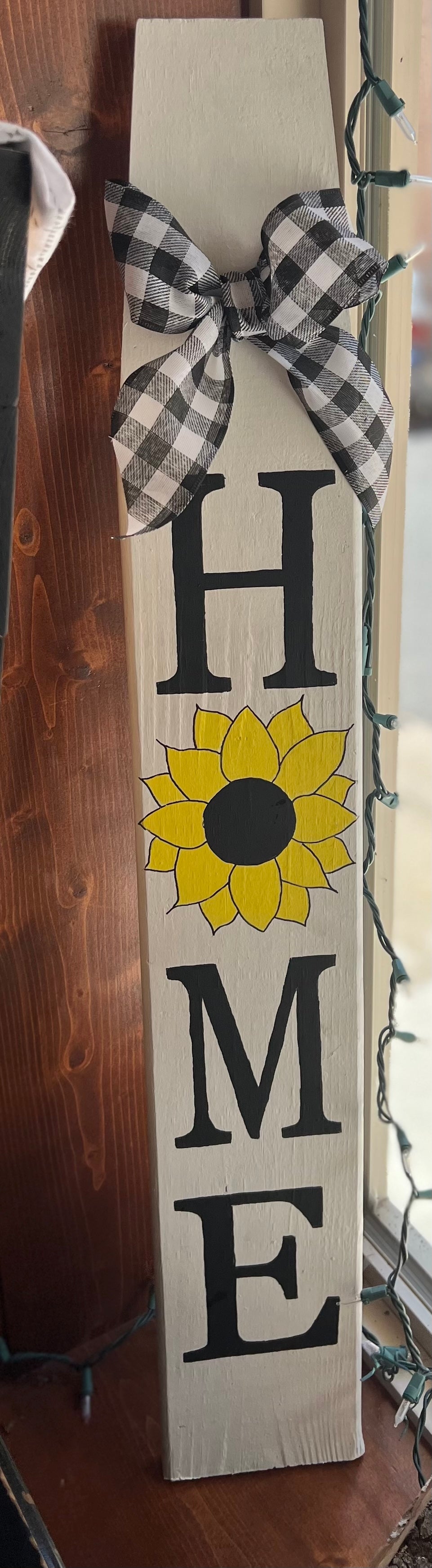 HOME SIGN WITH SUNFLOWER