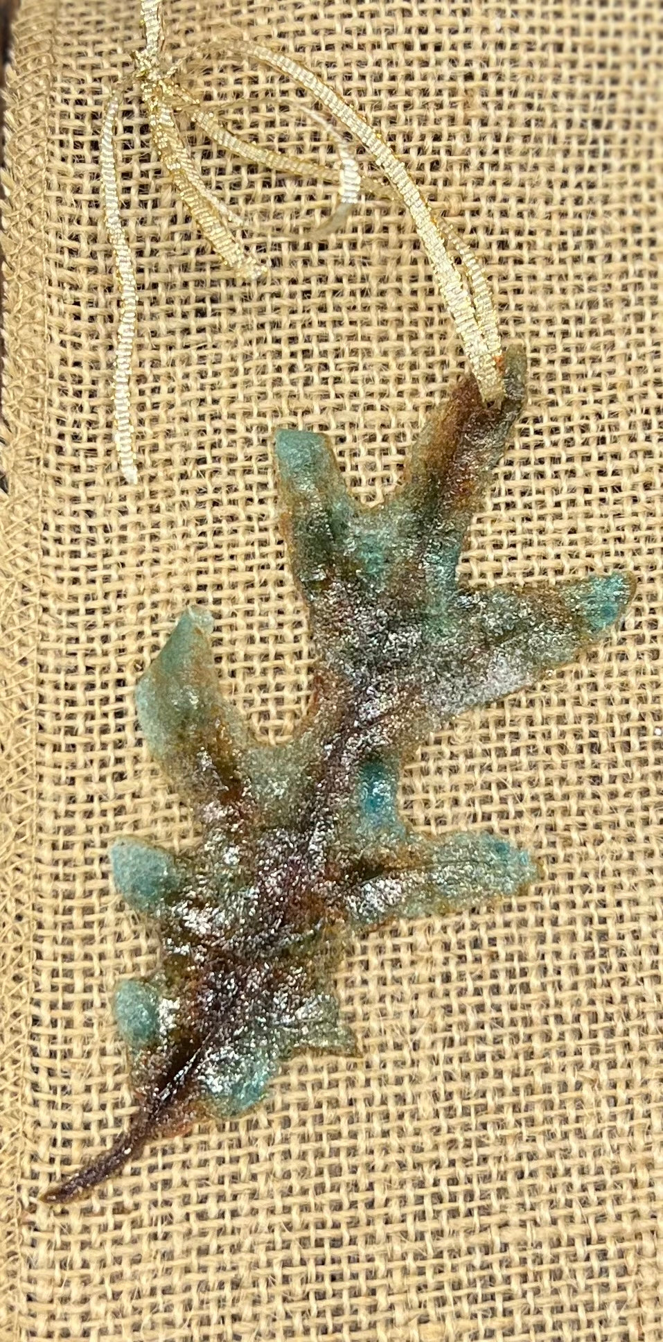 Glass Leaf Ornament (small )