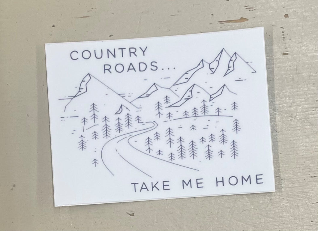 Country Roads Sticker